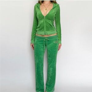 Y2k / early 2000s Green Juicy Couture Tracksuit